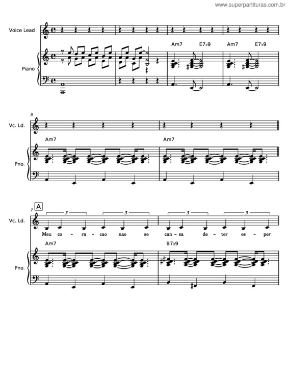 Partitura da música Coração Vagabundo v.3