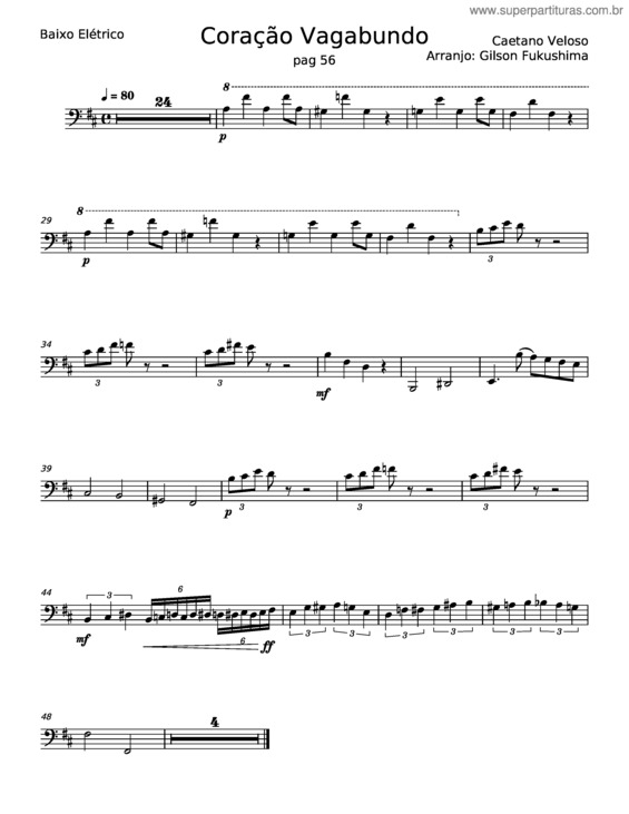 Partitura da música Coração Vagabundo v.4