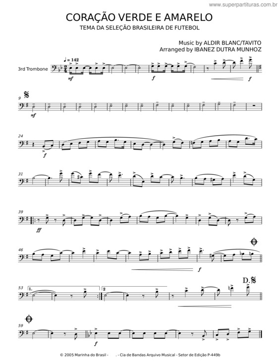 Partitura da música Coração Verde E Amarelo