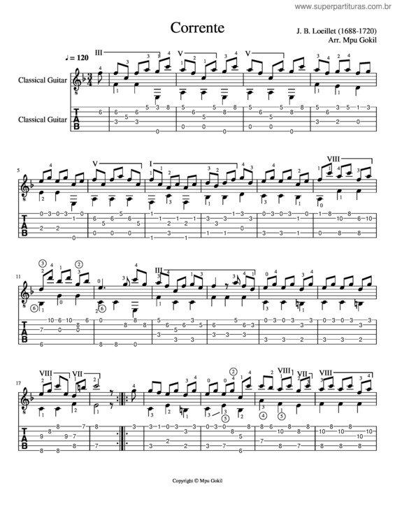 Partitura da música Corrente v.5