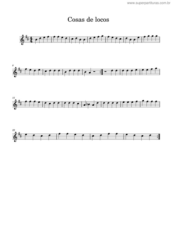 Partitura da música Cosas De Locos