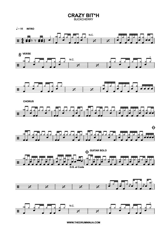 Partitura da música Crazy Bitch