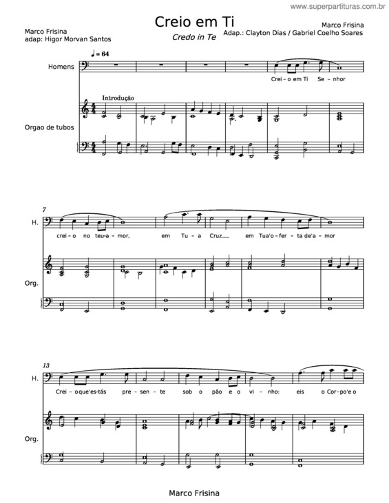 Partitura da música Creio Em Ti v.6