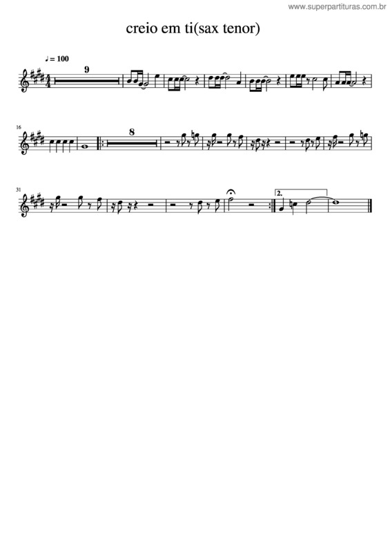 Partitura da música Creio Em Ti v.7