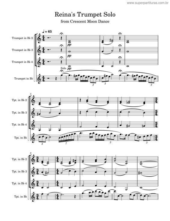 Partitura da música Crescent Moon Dance