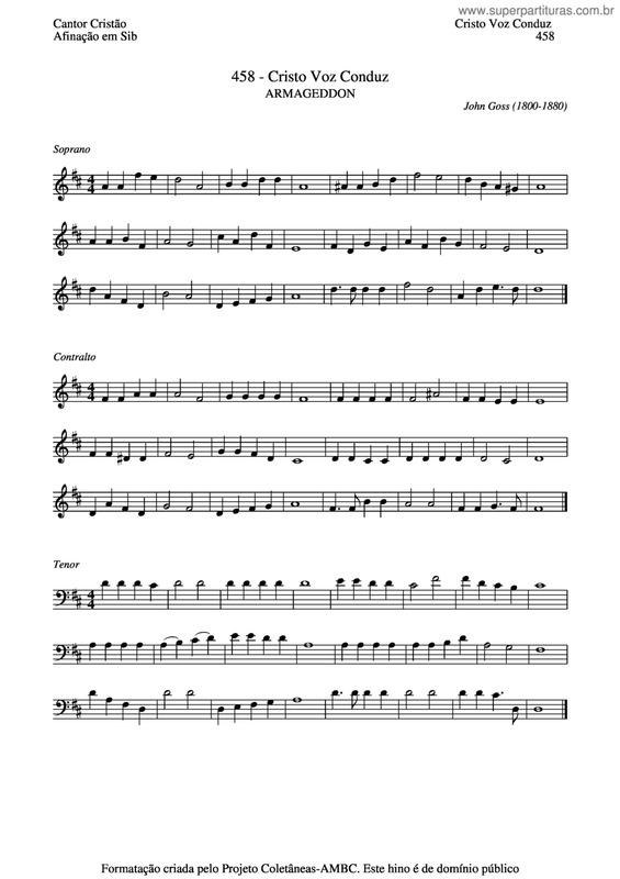 Partitura da música Cristo Voz Conduz v.2