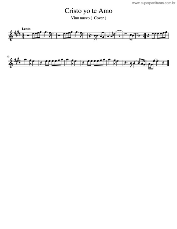 Partitura da música Cristo Yo Te Amo