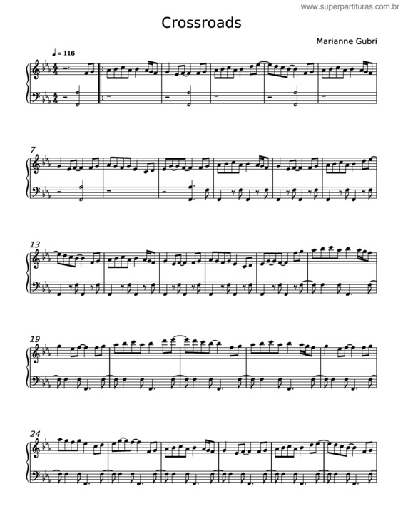 Partitura da música Crossroads v.2