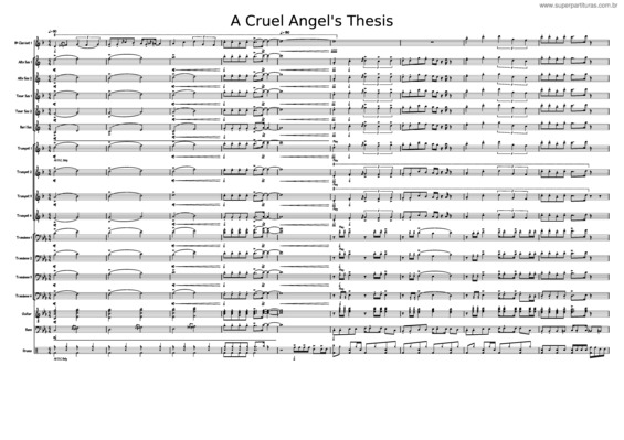 Partitura da música Cruel Angel`S Thesis For Jazz Big Band