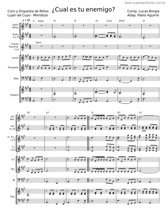 Partitura da música Cual Es Tu Enemigo