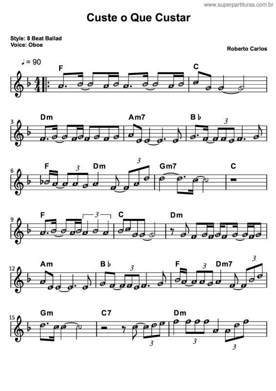 Partitura da música Custe O Que Custar v.4