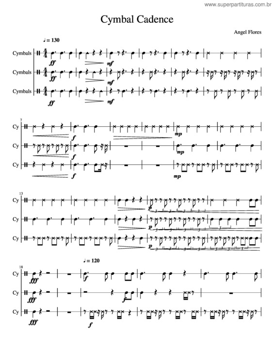 Partitura da música Cymbal Cadence