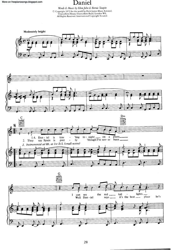 Partitura da música Daniel v.7