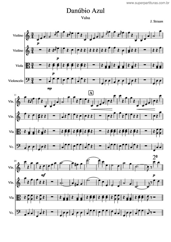 Partitura da música Danubio Azul v.13