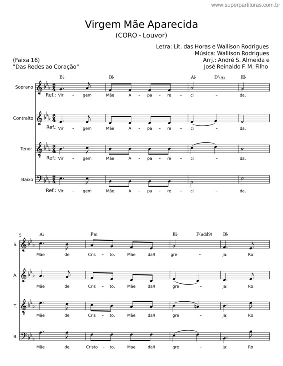 Partitura da música Das Redes Ao Coração v.3