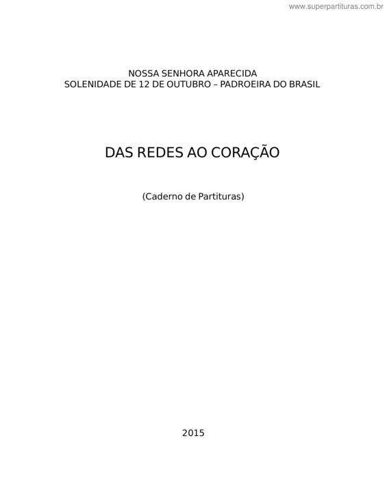 Partitura da música Das Redes Ao Coração