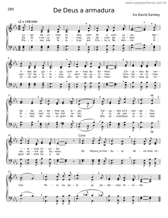 Partitura da música De Deus A Armadura