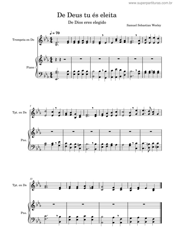 Partitura da música De Deus Tu És Eleita v.10