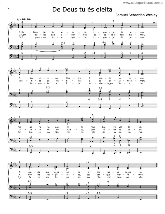 Partitura da música De Deus Tú És Eleita v.2