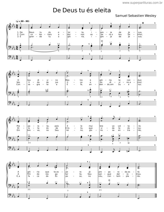 Partitura da música De Deus Tú És Eleita v.7