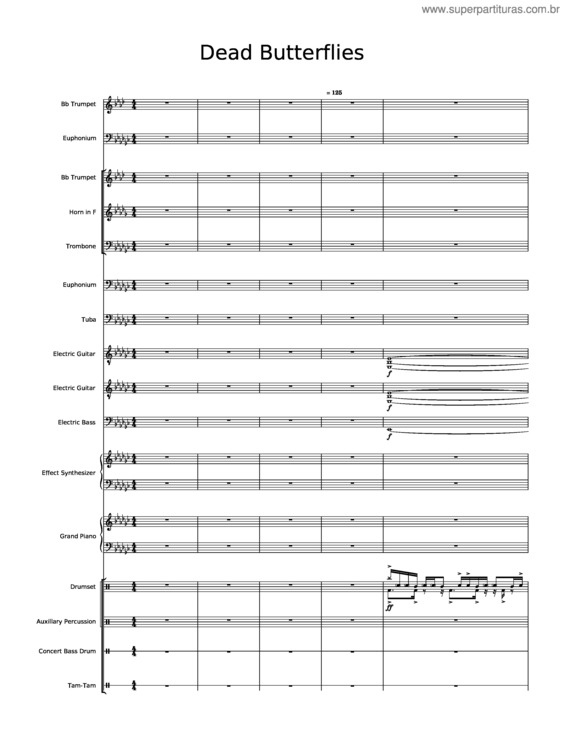 Partitura da música Dead Butterflies v.2