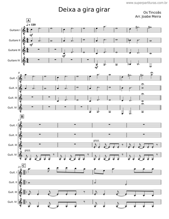 Partitura da música Deixa A Gira Girar v.3