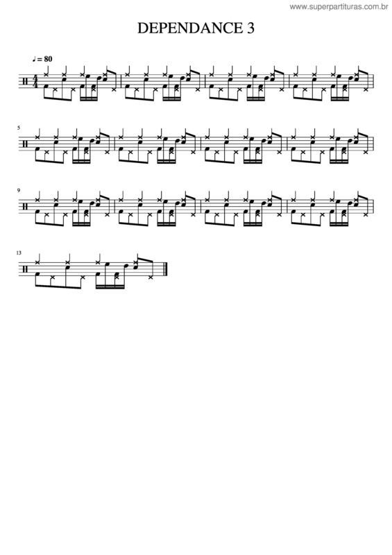 Partitura da música Dependance 3