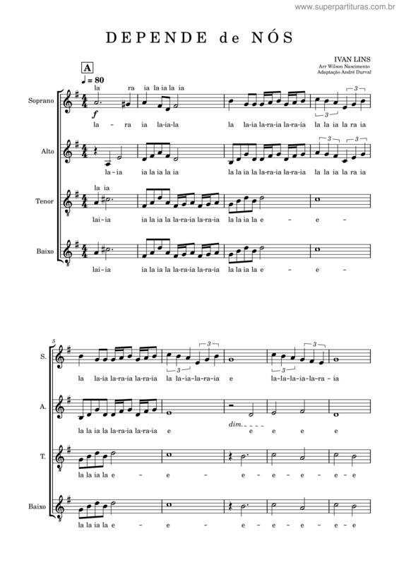 Partitura da música Depende De Nós v.5