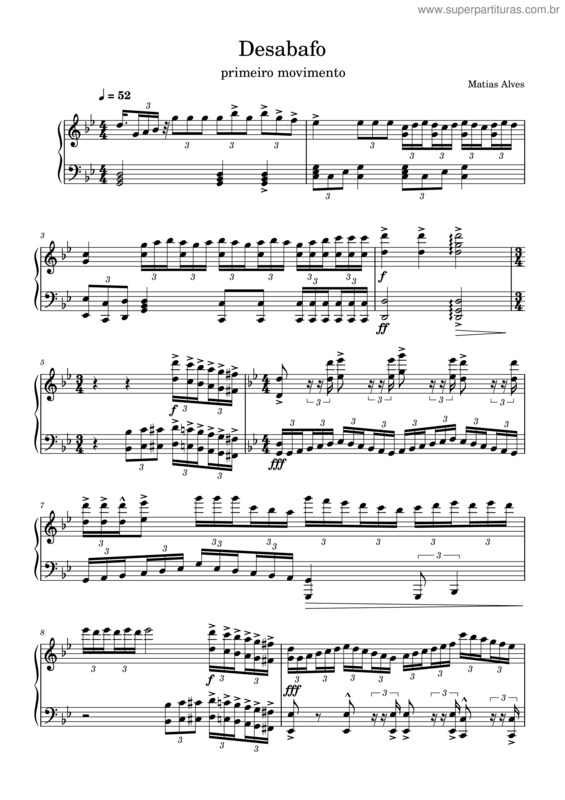 Partitura da música Desabafo De Matias