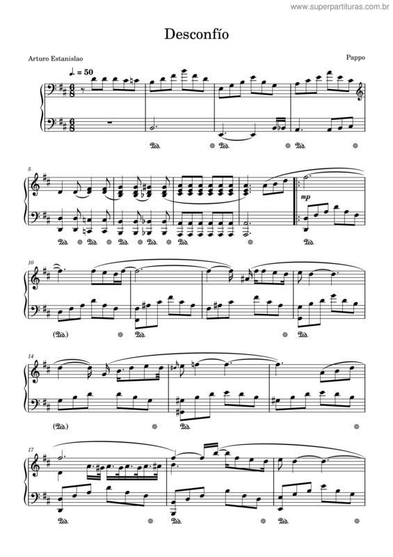 Partitura da música Desconfío De La Vida