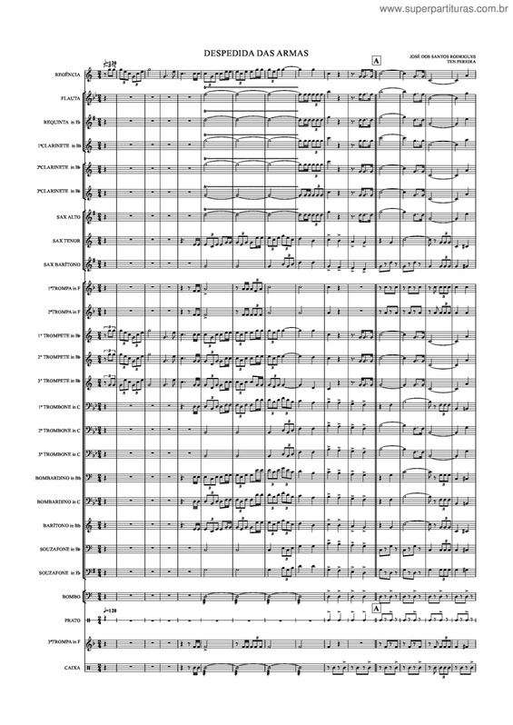 Partitura da música Despedida Das Armas