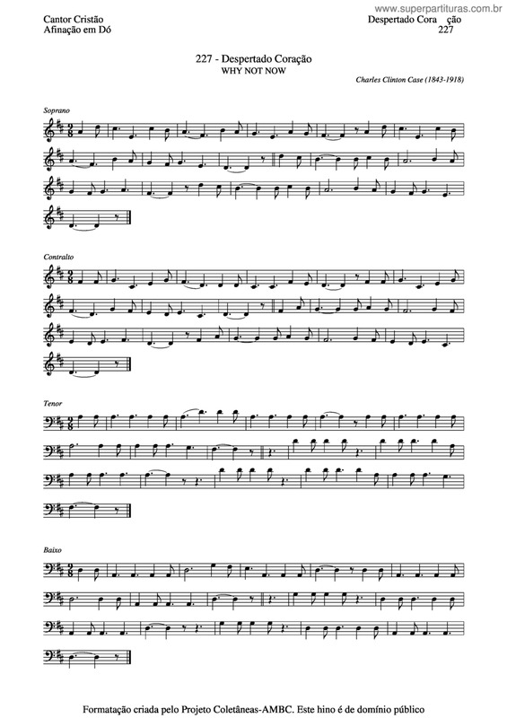 Partitura da música Despertado Coração v.2