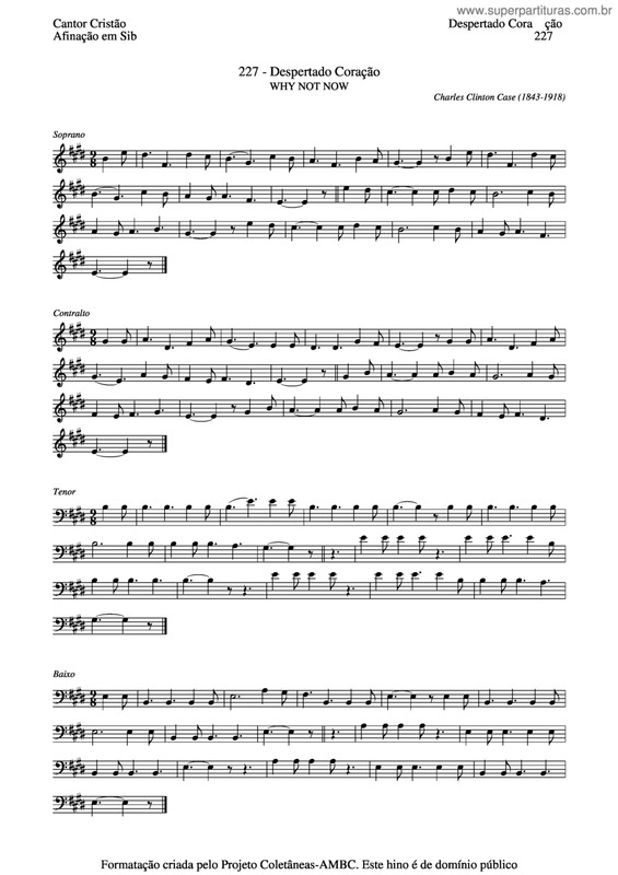 Partitura da música Despertado Coração v.3