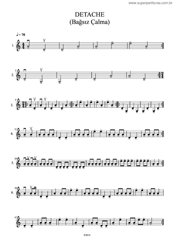 Partitura da música Detache