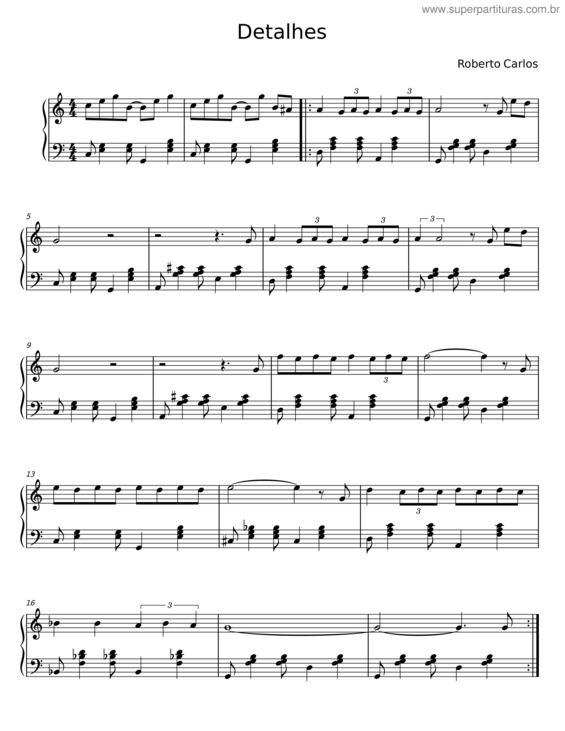 Partitura da música Detalhes v.10