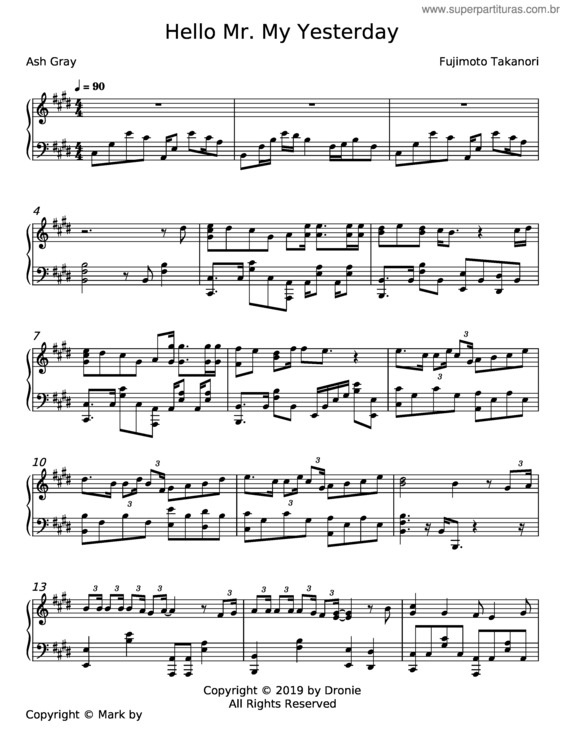 Partitura da música Detective Conan