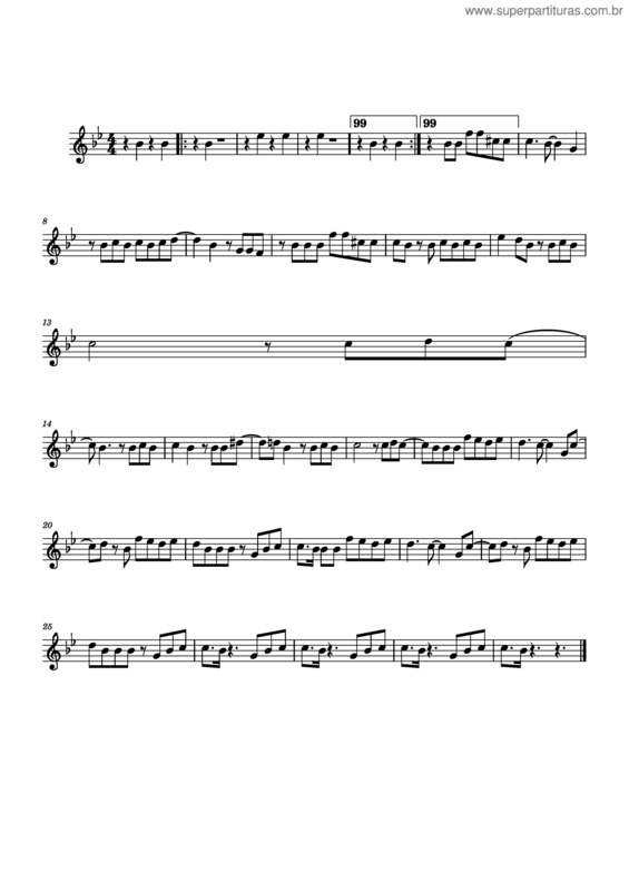 Partitura da música Deu Onda v.2