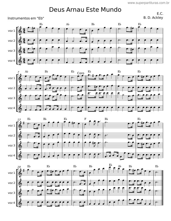 Partitura da música Deus Amou Este Mundo v.3