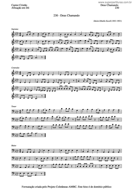 Partitura da música Deus Chamando v.2