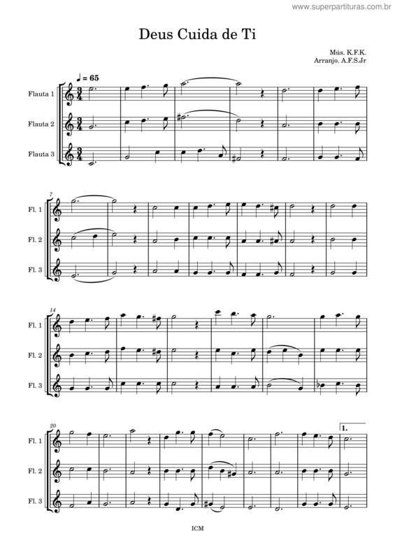 Partitura da música Deus Cuida De Ti v.3