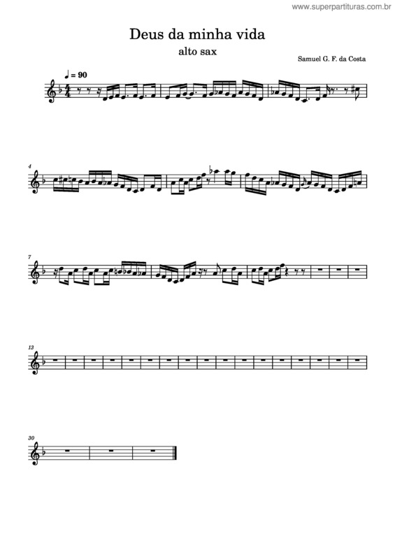 Partitura da música Deus Da Minha Vida v.4