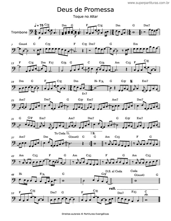 Partitura da música Deus De Promessa v.2