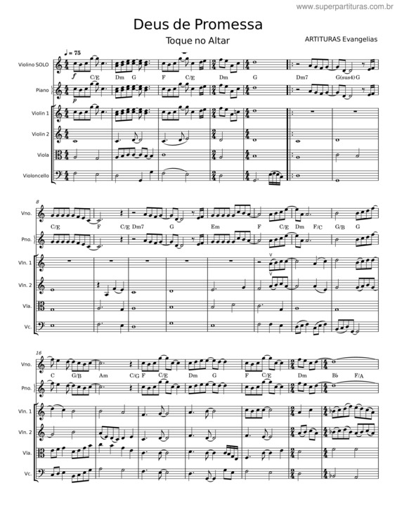 Partitura da música Deus De Promessa