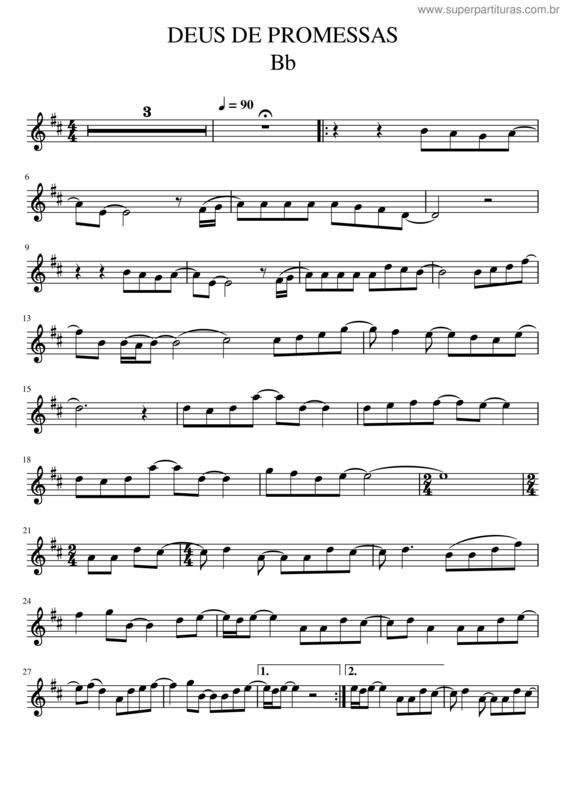 Partitura da música Deus De Promessas Sax Tenor