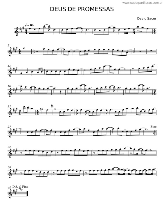 Partitura da música Deus De Promessas v.26