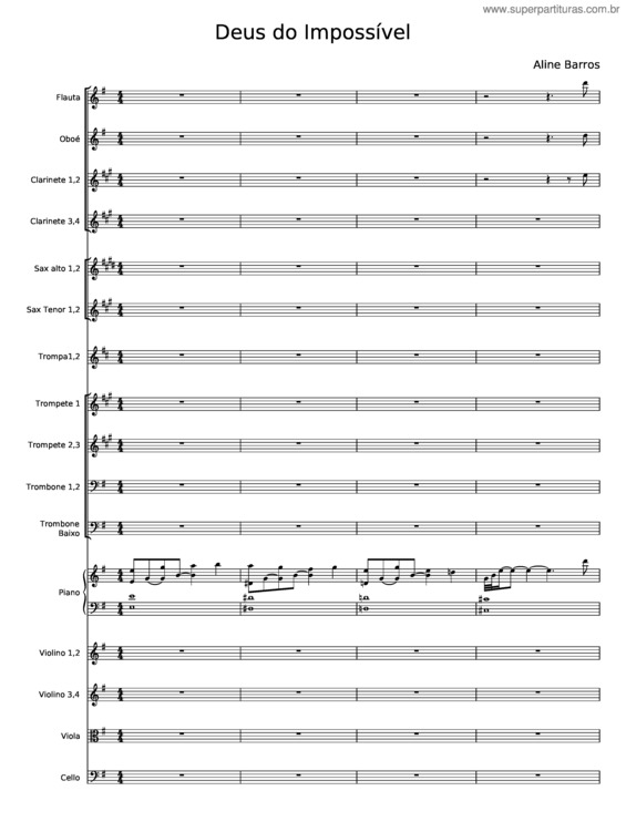 Partitura da música Deus Do Impossível v.6