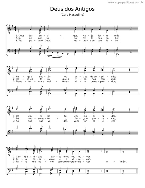 Partitura da música Deus Dos Antigos v.3