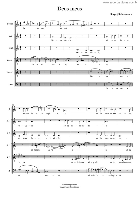 Partitura da música Deus Meus v.2