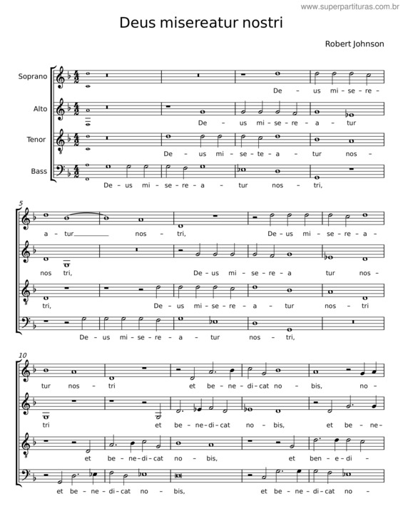 Partitura da música Deus Misereatur Nostri v.2