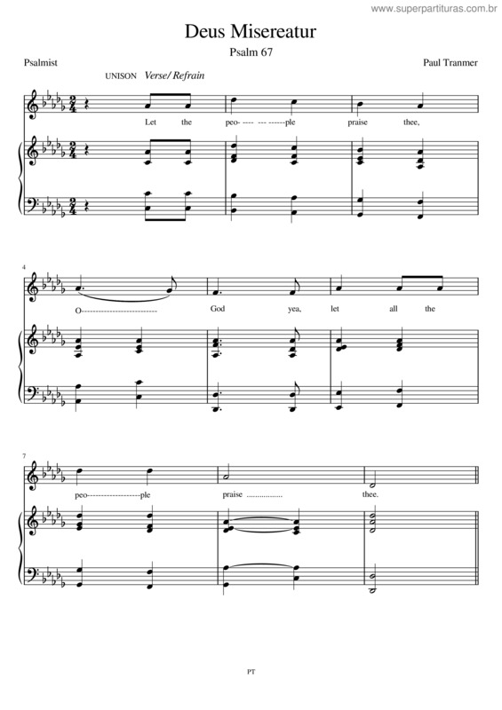 Partitura da música Deus Misereatur